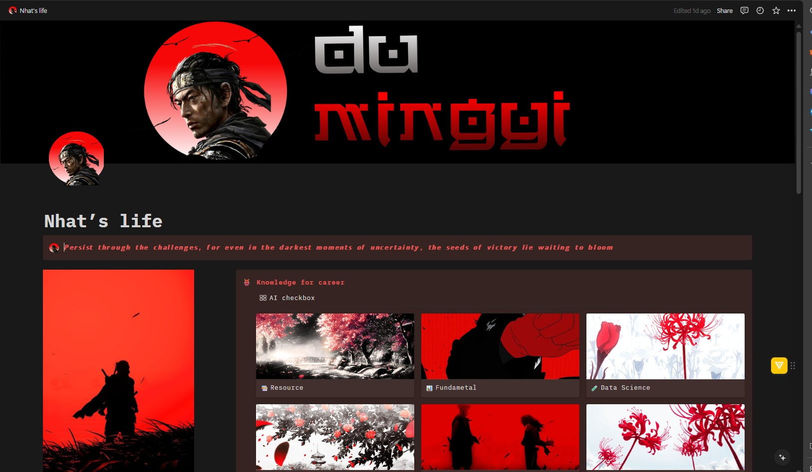 Notion Ghost of Tsushima